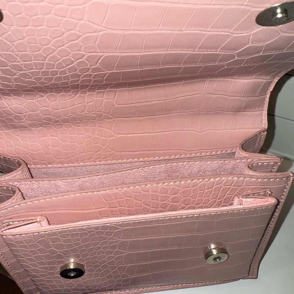 Pink Croc-Embossed Purse - Picture 3 of 11